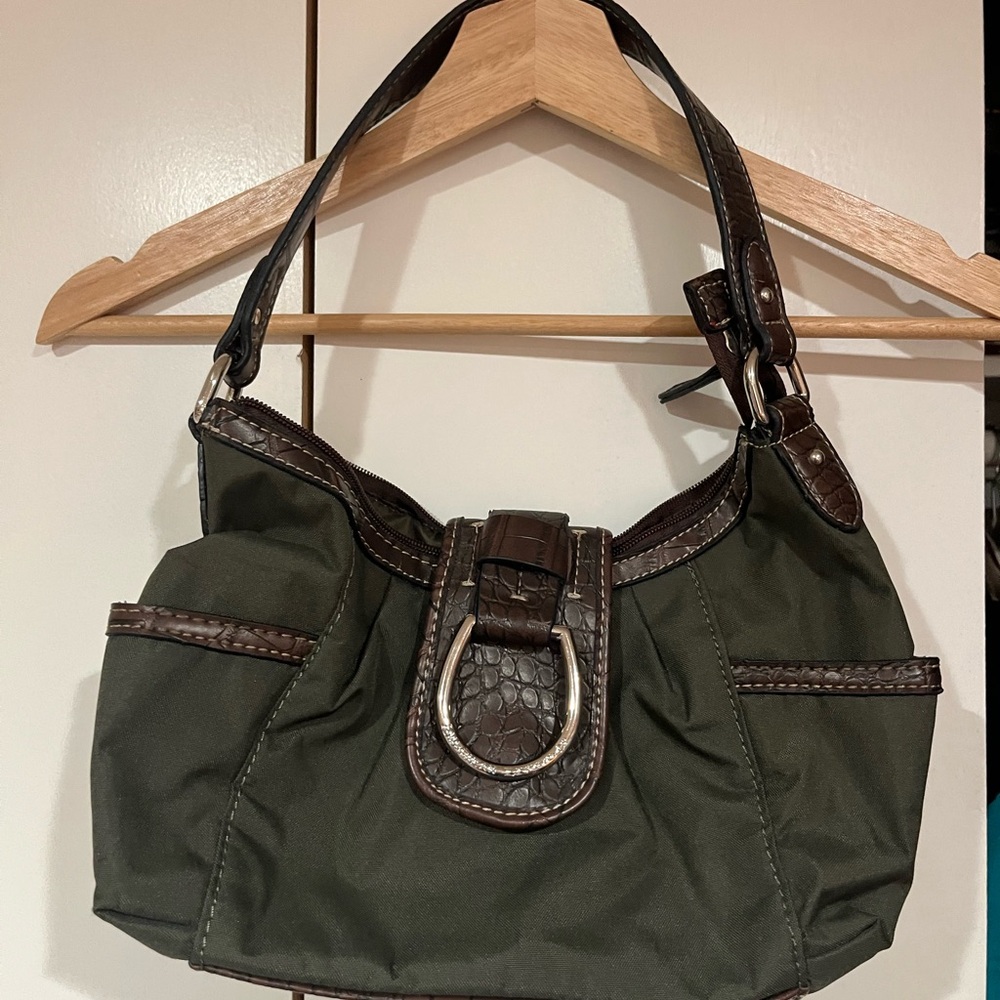 American Living Olive and Brown Mini Bag
